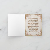 Gelukkige vriendschap dagkaart kaart (Binnen)