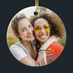 Gelukkige Vriendschapsdag BESTE VRIEND FOTO Keramisch Ornament<br><div class="desc">Happy Friendship Day BEST FRIEND PHOTO. Best friend Ever Keychain ,  friend Keychain ,  Replace YOUR NAME on Keychain template. Could be a great keep sake gift for friend for friendship Day,  birthday,  Christmas,  or any other occasion. you can change text also.</div>