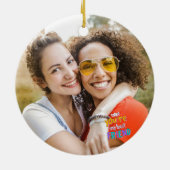 Gelukkige Vriendschapsdag BESTE VRIEND FOTO Keramisch Ornament (Achterkant)