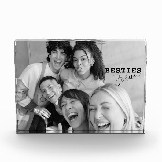 Gelukkige Vriendschapsdag MONOCHROME BESTIES VOOR  Fotoblokken (Voorkant)