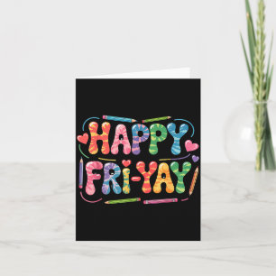 Gelukkige Vrij-yay Leraar Fry Yay Grappige Vrijdag Kaart