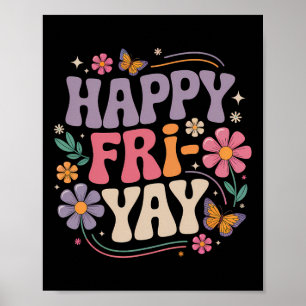 Gelukkige Vrij-yay Leraar Fry Yay Grappige Vrijdag Poster