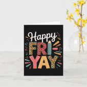 Gelukkige Vrij-yay Leraar Fry Yay Vrijdag Weekend  Kaart (Gele Bloem)