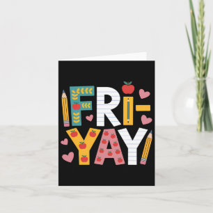Gelukkige Vrij-yay Leraar Fry Yay Vrijdag Weekend  Kaart
