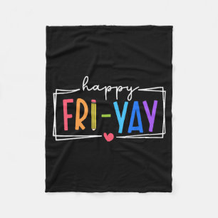 Gelukkige Vrij-yay Vrijdag Liefhebbers Leraar Leve Fleece Deken