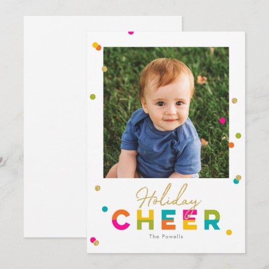 Gelukkige vrolijke kleurrijke heldere vakantie fot feestdagenkaart (Voorkant / Achterkant)