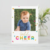 Gelukkige vrolijke kleurrijke heldere vakantie fot feestdagenkaart (Staand voorkant)