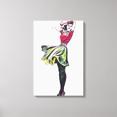 Gelukkige vrouw canvas afdruk (Voorkant)