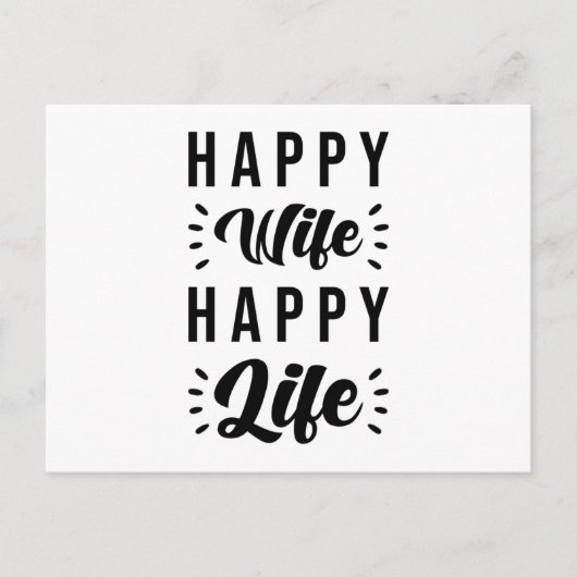Gelukkige Vrouw Gelukkig Leven Briefkaart (Voorkant)