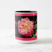 Gelukkige vrouw! Gelukkig leven. Koffiesnoeren Val Tweekleurige Koffiemok (Center)