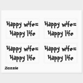 Gelukkige vrouw = Gelukkig leven Rechthoekige Sticker (Vel)