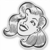 Gelukkige vrouw sticker (Voorkant)