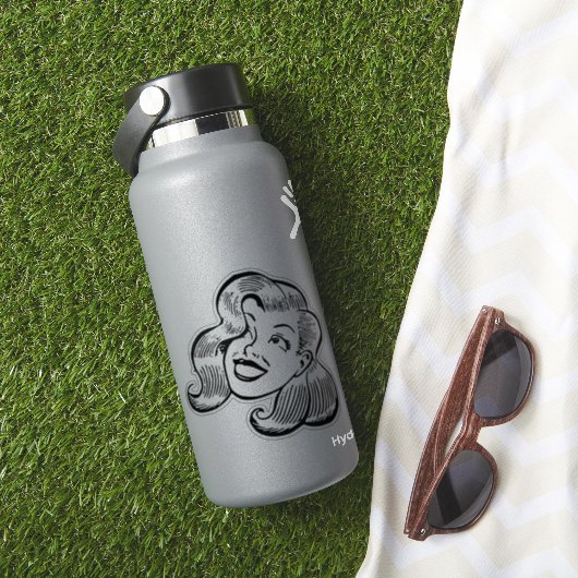 Gelukkige vrouw sticker (HydroFlask Insitu)