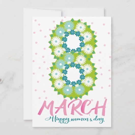 gelukkige vrouwen dag 8 maart kaart (Voorkant)