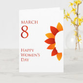 Gelukkige vrouwen dag 8 maart kaart (Gele Bloem)