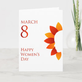 Gelukkige vrouwen dag 8 maart kaart