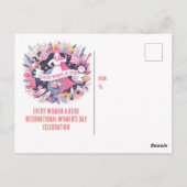 Gelukkige Vrouwendag 2024 Briefkaart (Achterkant)