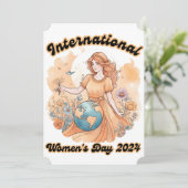 Gelukkige Vrouwendag 8 maart 2024 Kaart (Staand voorkant)