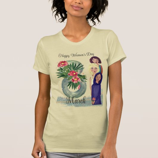 Gelukkige Vrouwendag | 8 maart Cream T-shirt (Voorkant)