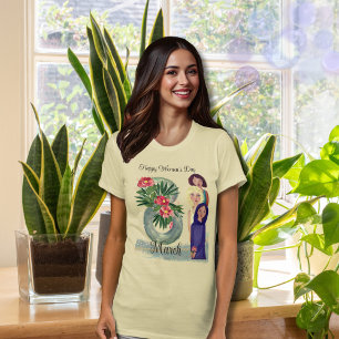 Gelukkige Vrouwendag   8 maart Cream T-shirt