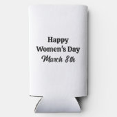 Gelukkige Vrouwendag | 8 maart Seltzer Blikjeskoeler (Achterkant)