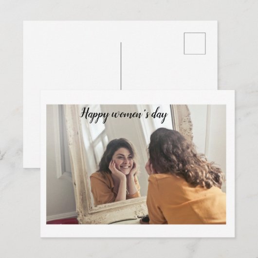 Gelukkige vrouwendag briefkaart (Voorkant / Achterkant)