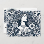 Gelukkige Vrouwendag die overal vrouwen eert Briefkaart (Voorkant / Achterkant)