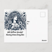 Gelukkige Vrouwendag die overal vrouwen eert Briefkaart (Achterkant)