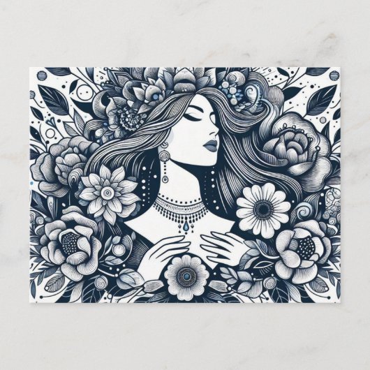 Gelukkige Vrouwendag die overal vrouwen eert Briefkaart (Voorkant)