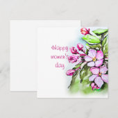 Gelukkige vrouwendag feestdagenkaart (Voorkant / Achterkant)
