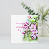 Gelukkige vrouwendag feestdagenkaart (Staand voorkant)