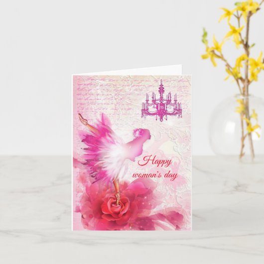 Gelukkige vrouwendag kaart (Gele Bloem)