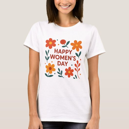 Gelukkige Vrouwendag T-shirt (Voorkant)