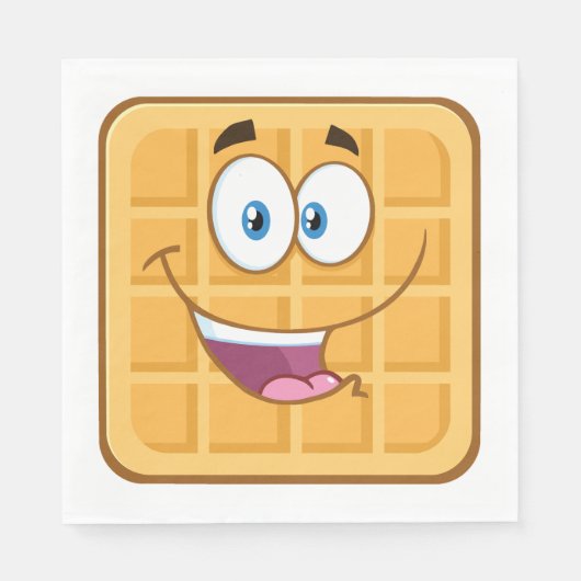 Gelukkige Wafel Servet (Voorkant)