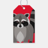 Gelukkige wasbeerdag Racoon Kerstmis Cadeaulabel (Voorkant)