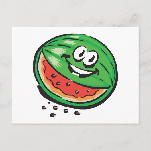 gelukkige watermeloen briefkaart (Voorkant)