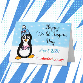 Gelukkige Wereld Pinguïn Dag 25 april Kaart