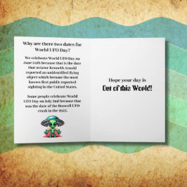 Gelukkige Wereld UFO Dag Kaart