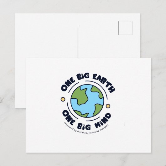 gelukkige werelddag briefkaart (Voorkant / Achterkant)