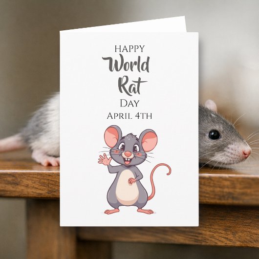 Gelukkige Wereldratten Dag! 4 april Kaart
