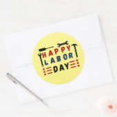 gelukkige werkdag ronde sticker (Envelop)