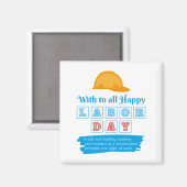 Gelukkige werkdag, Vrijheid van je leven Magneet (Voorkant / Achterkant)