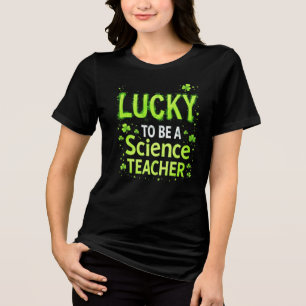 gelukkige wetenschapsleraar Tri-Blend shirt
