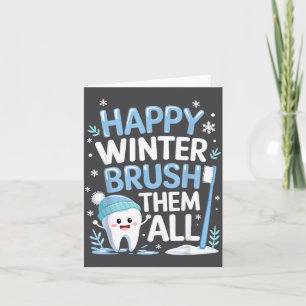 Gelukkige Winter Broer Alle Tanden Tandheelkundig Kaart