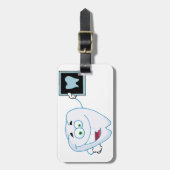 Gelukkige Witte Tand Bagage Labels (Voorkant verticaal)
