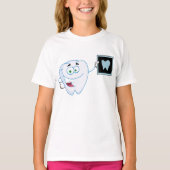 Gelukkige witte tand meisjes T-shirt (Voorkant)