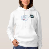 Gelukkige Witte Tand Vrouwen Hoodie (Voorkant)