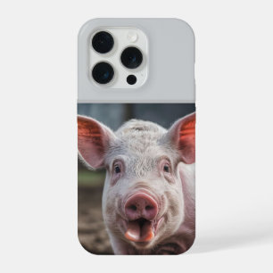 Gelukkige Witte Varkens Tong Uitsteken, iPhone 15 Pro Case