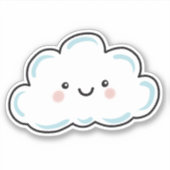 Gelukkige Wolk Sticker (Voorkant)