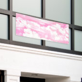 Gelukkige Wolken Roze Display Spandoek (Buitenkant Gebouw)
